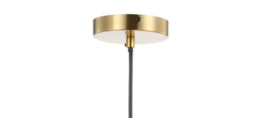 Colin Adjustable Iron/Glass Retro Hurricane LED Pendant - JONATHAN Y